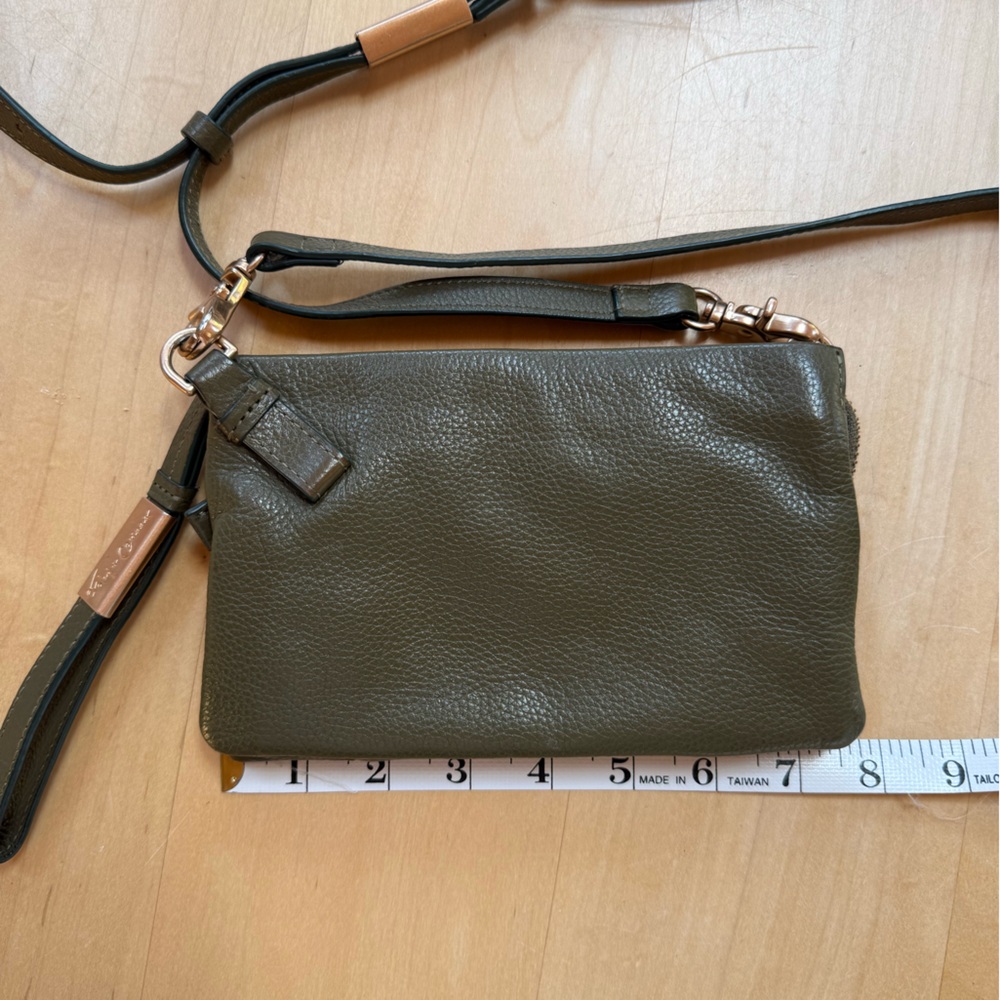 Foley + Corinna Olive Leather Crossbody Bag